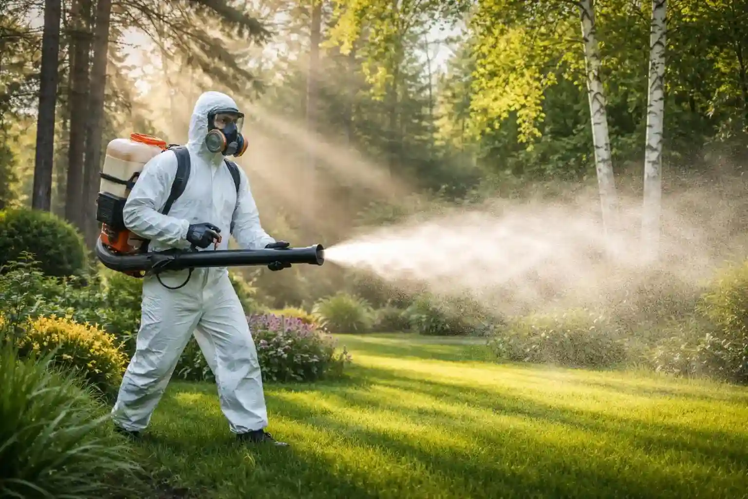 Обработка участков от клещей 